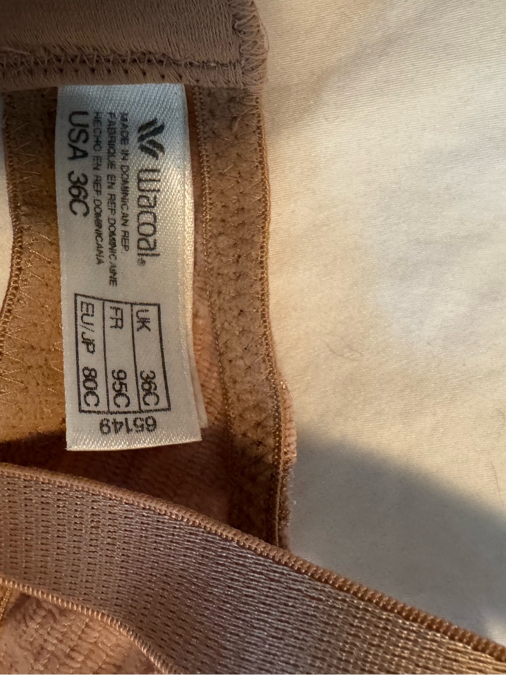 Wacoal and Vogue Lace Underwire Bra Trio in Ivory, Nude, and Black Size 36C - Picture 7 of 15